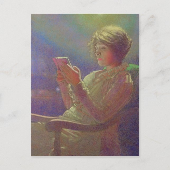 Woman Reading, 1921 Postcard (Front)