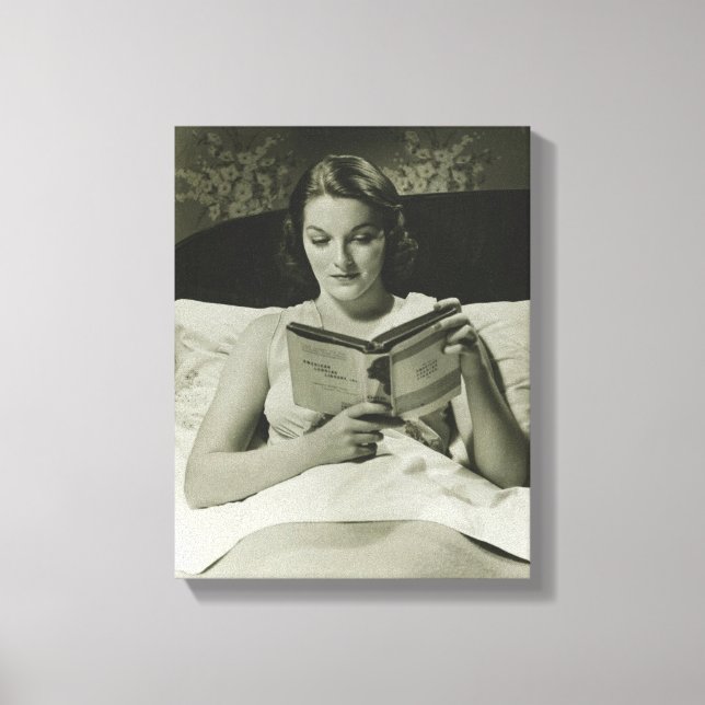 Woman Reading Book Canvas Print (Front)