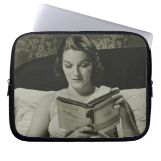 Woman Reading Book Laptop Sleeve