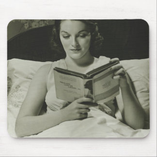 Woman Reading Book Mouse Mat