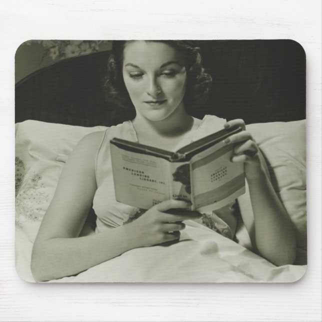 Woman Reading Book Mouse Mat (Front)