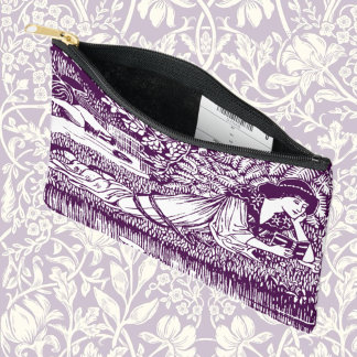 Woman Reading by a pond Accessory Pouch