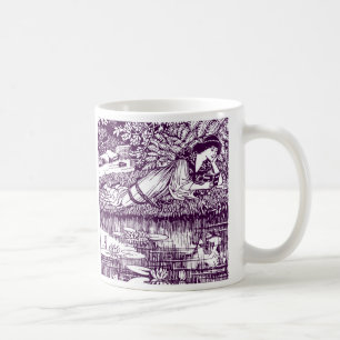 Woman Reading by a pond Coffee Mug
