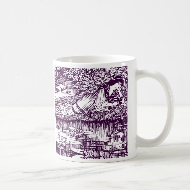 Woman Reading by a pond Coffee Mug (Right)