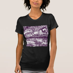 Woman Reading by a pond T-Shirt