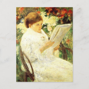 Woman Reading in a Garden by Mary Cassatt Postcard