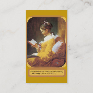 Woman Reading  Regular Business Card