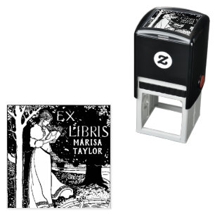Woman Reading under a tree Self-inking Stamp