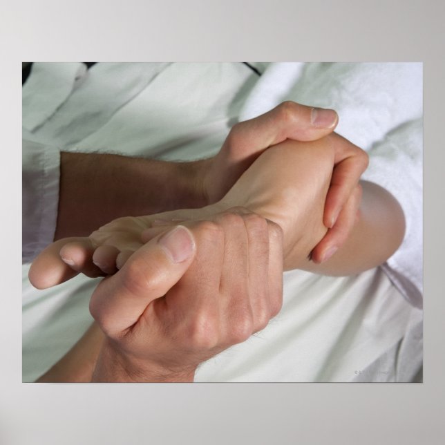 Woman receiving foot massage 2 poster (Front)