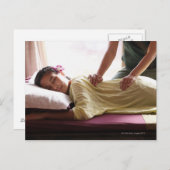 Woman receiving massage #1 postcard (Front/Back)