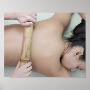 Woman receiving spa treatment poster