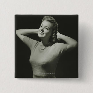 Woman Relaxing 15 Cm Square Badge