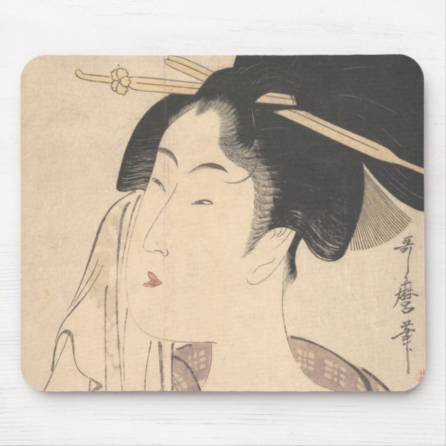 Woman Relaxing after Her Bath Mouse Mat (Front)