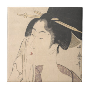 Woman Relaxing after Her Bath Tile