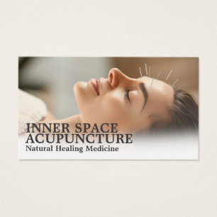 Woman Relaxing Getting Acupuncture 