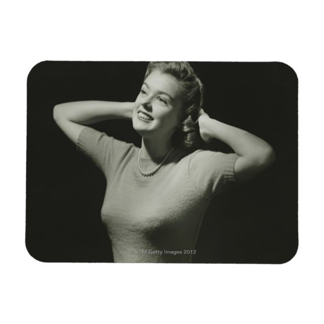 Woman Relaxing Magnet (Horizontal)