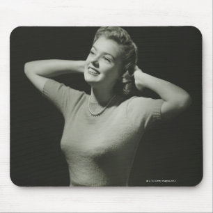 Woman Relaxing Mouse Mat
