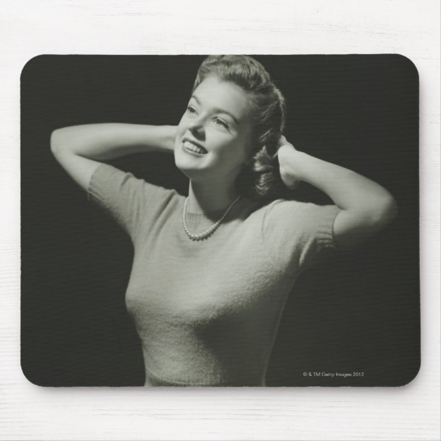 Woman Relaxing Mouse Mat (Front)