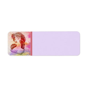 Woman Return Address Label