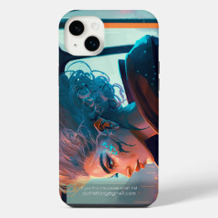 Woman Riding a Bus in a City of the Future iPhone 14 Plus Case