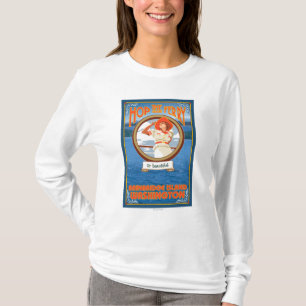 Woman Riding Ferry - Bainbridge Island, WA T-Shirt