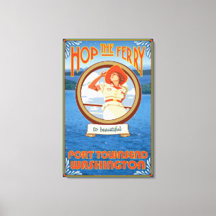 Woman Riding Ferry - Port Townsend Washington Canvas Print