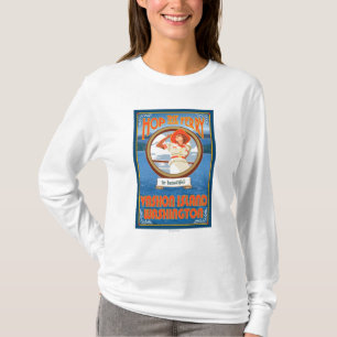 Woman Riding Ferry - Vashon Island, Washington T-Shirt