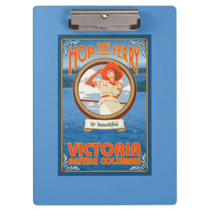 Woman Riding Ferry - Victoria, BC Canada Clipboard