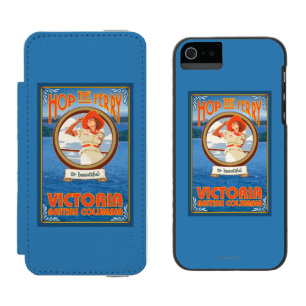 Woman Riding Ferry - Victoria, BC Canada Incipio Watson™ iPhone 5 Wallet Case