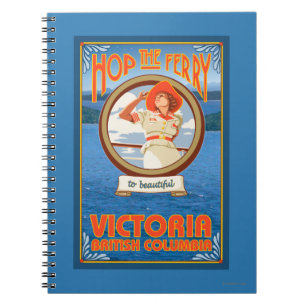 Woman Riding Ferry - Victoria, BC Canada Notebook