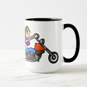 Woman Riding Motorcycle Mug  Customise It!