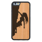 woman rock climbing wooden iPhone 6 case