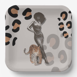Woman’s fashion paper plates