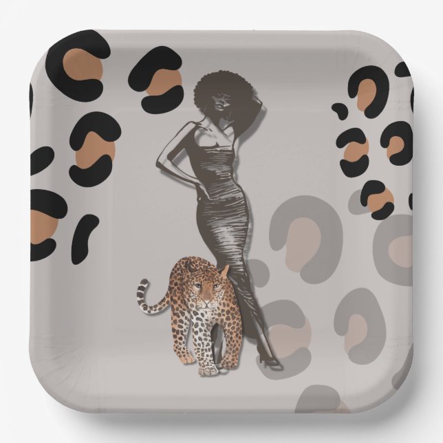 Woman’s fashion  paper plates (Front)