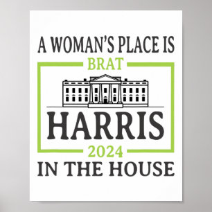 Woman’s Place Is In The White House 2024 Kamala Ha Poster