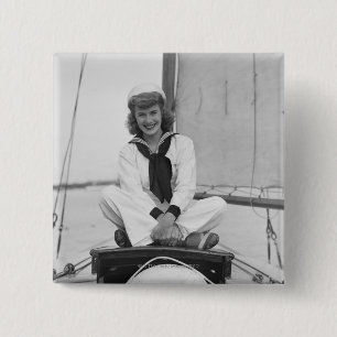Woman Sailor 15 Cm Square Badge