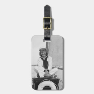 Woman Sailor Luggage Tag