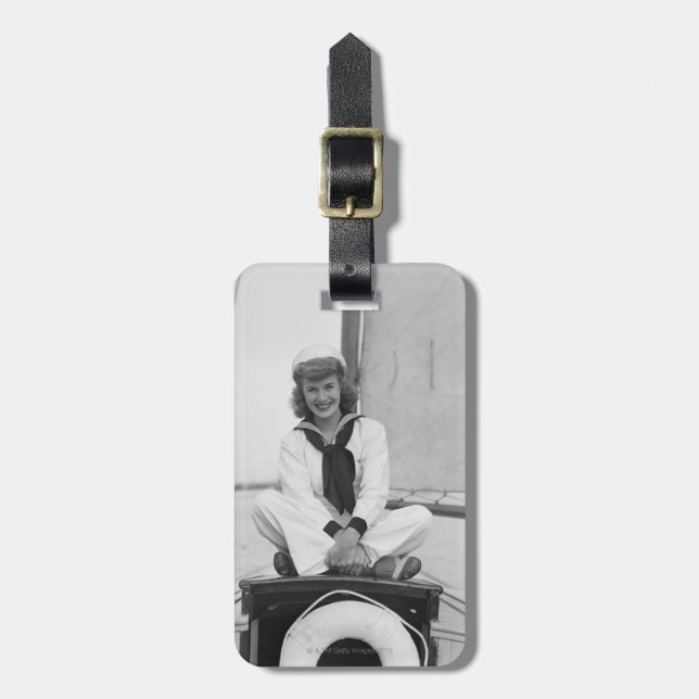 Woman Sailor Luggage Tag (Front Vertical)