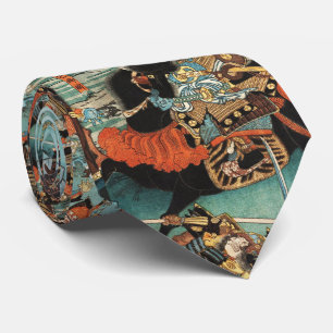 WOMAN SAMURAI TOMOE GOZEN HORSEBACK IN THE BATTLE  TIE