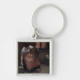 Woman Scouring Key Ring