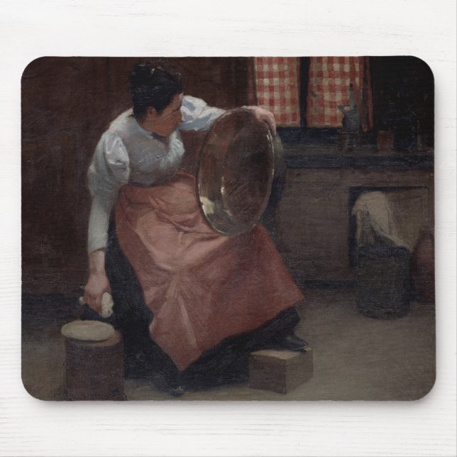 Woman Scouring Mouse Mat (Front)