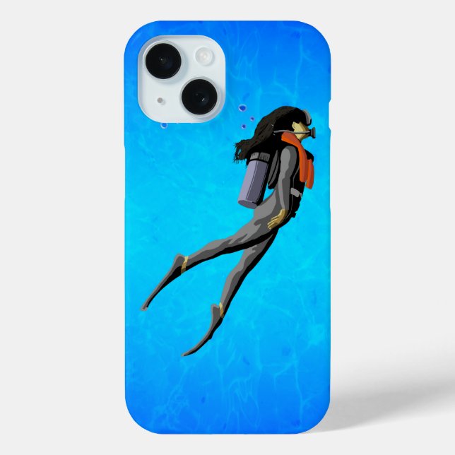 Woman SCUBA Diving Case-Mate iPhone Case (Back)
