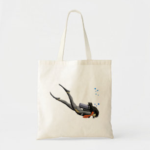 Woman SCUBA Diving Tote Bag