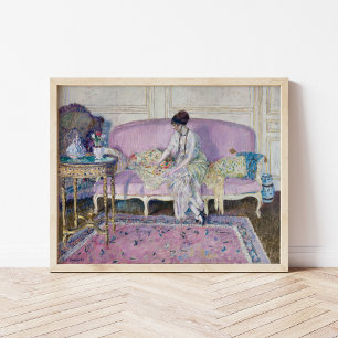 Woman Seated on Sofa   Frederick Carl Frieseke Poster
