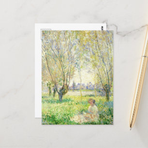 Woman Seated under the Willows by Claude Monet Postcard