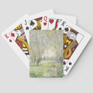Woman Seated Under the Willows Claude Monet Playing Cards