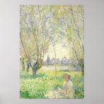 Woman Seated under the Willows - Claude Monet Poster<br><div class="desc">Woman Seated under the Willows - Claude Monet Painted by the French artist in 1880</div>