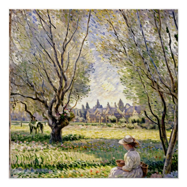 Woman Seated under the Willows Poster (Front)