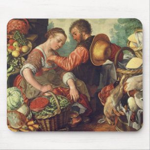 Woman Selling Vegetables, 1567 (oil on canvas) Mouse Mat
