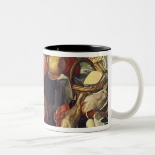 Woman Selling Vegetables, 1567 (oil on canvas) Two-Tone Coffee Mug